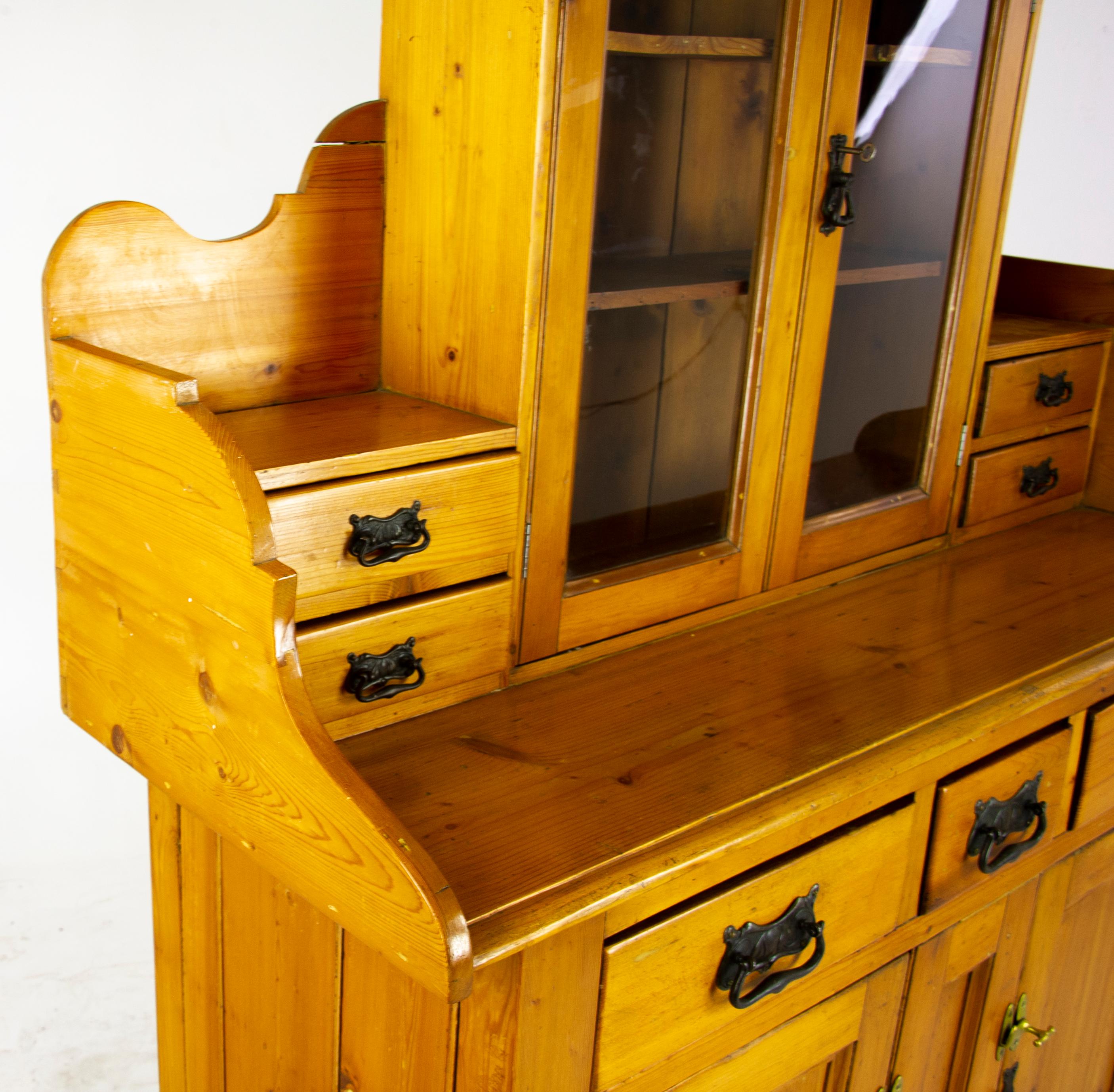 Late 19th Century Antique Pine Sideboard, Farmhouse Sideboard, Kitchen Dresser, Scotland, 1880