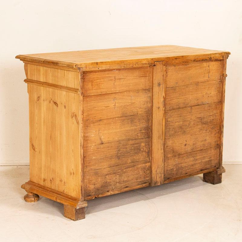 Antique Pine Sideboard from Denmark with Carved Panel Doors In Good Condition In Round Top, TX