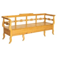 Antique Pine Swedish Maid
s Bench Storage Bench