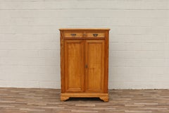Antique Pine Vertiko Cabinet  Late 19th Century Solid Wood Cupboard