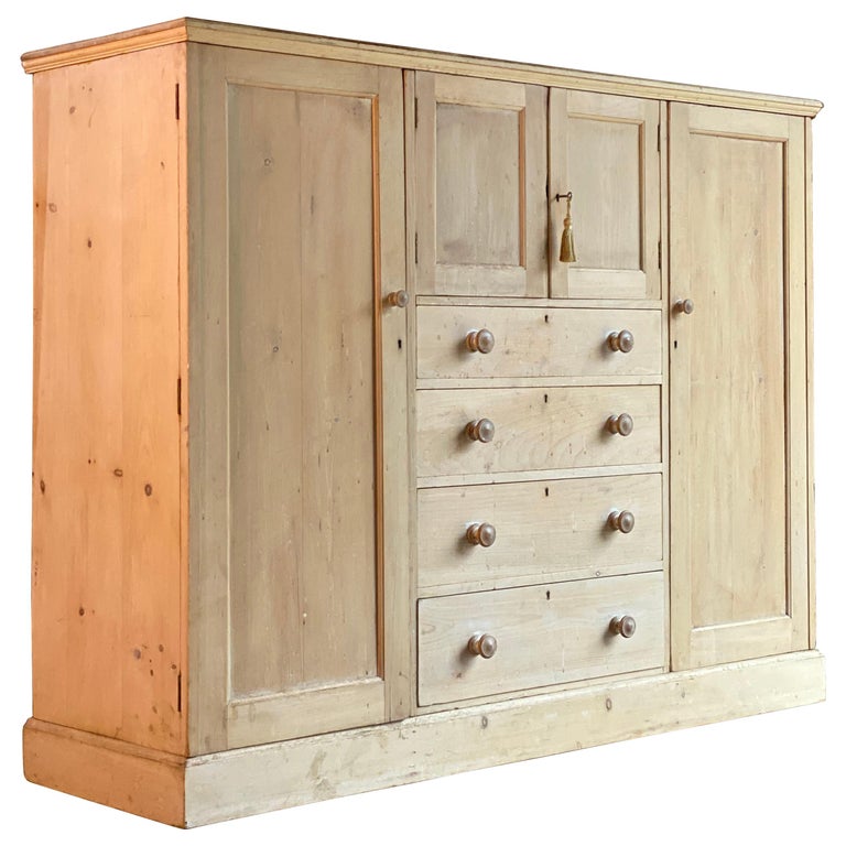 Antique Pine Wardrobe Victorian 19th Century Circa 1890 At 1stdibs