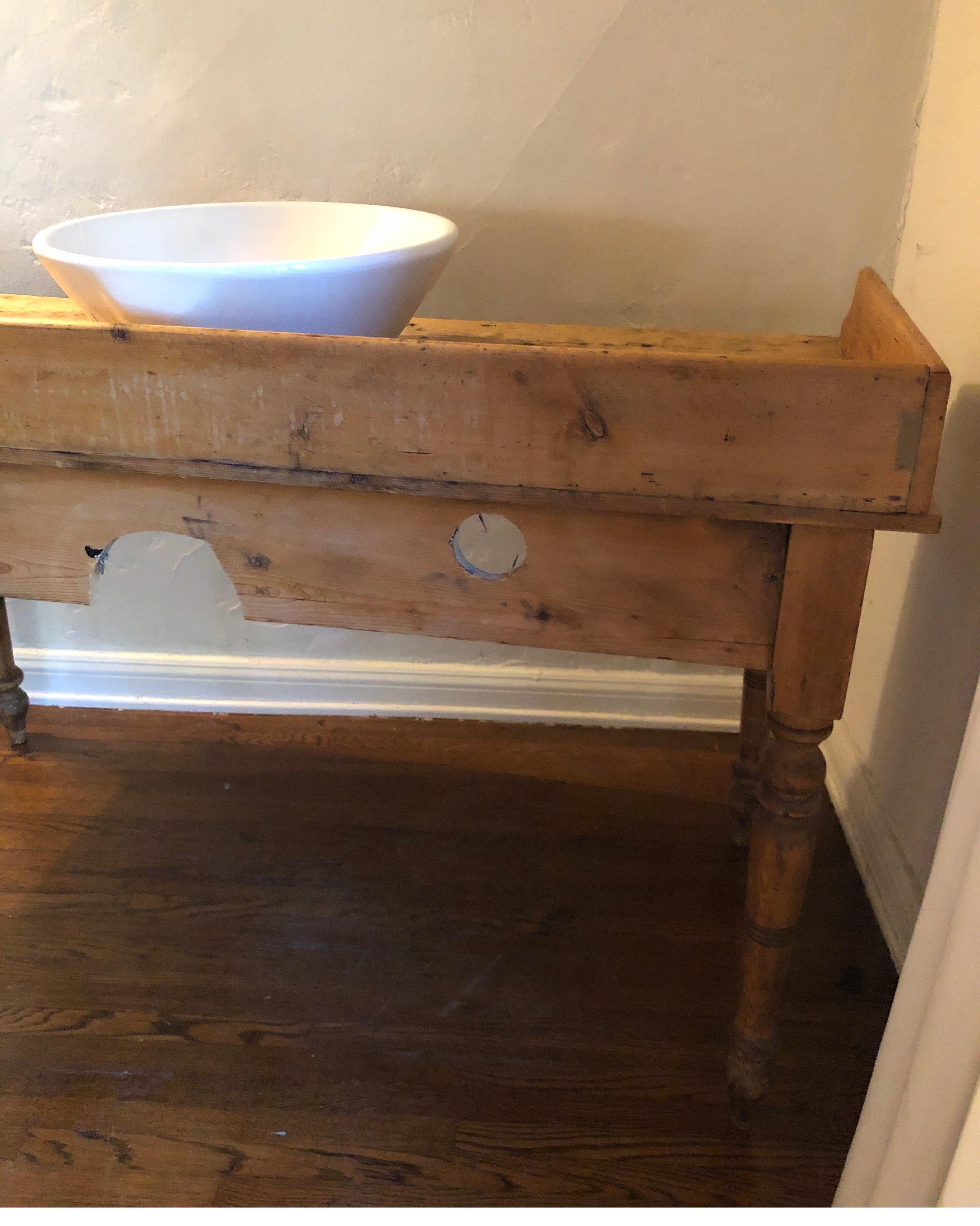 Antique Pine Washboard Vanity (Sink NOT included) 2
