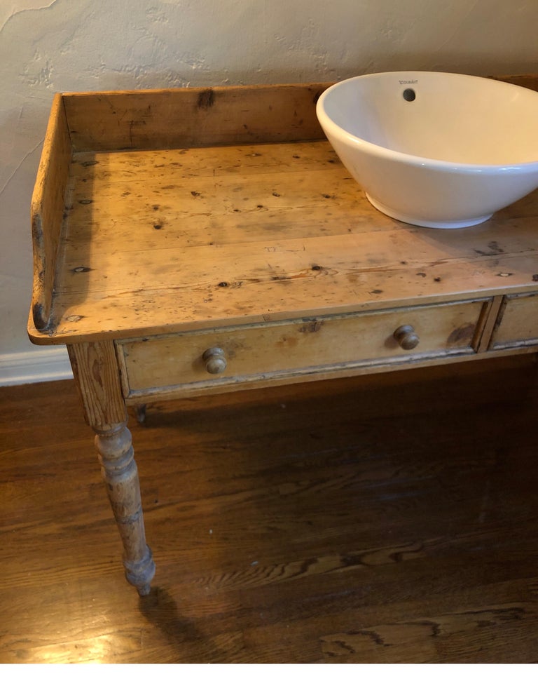 Antique Pine Washboard Vanity (Sink NOT included) at 1stDibs