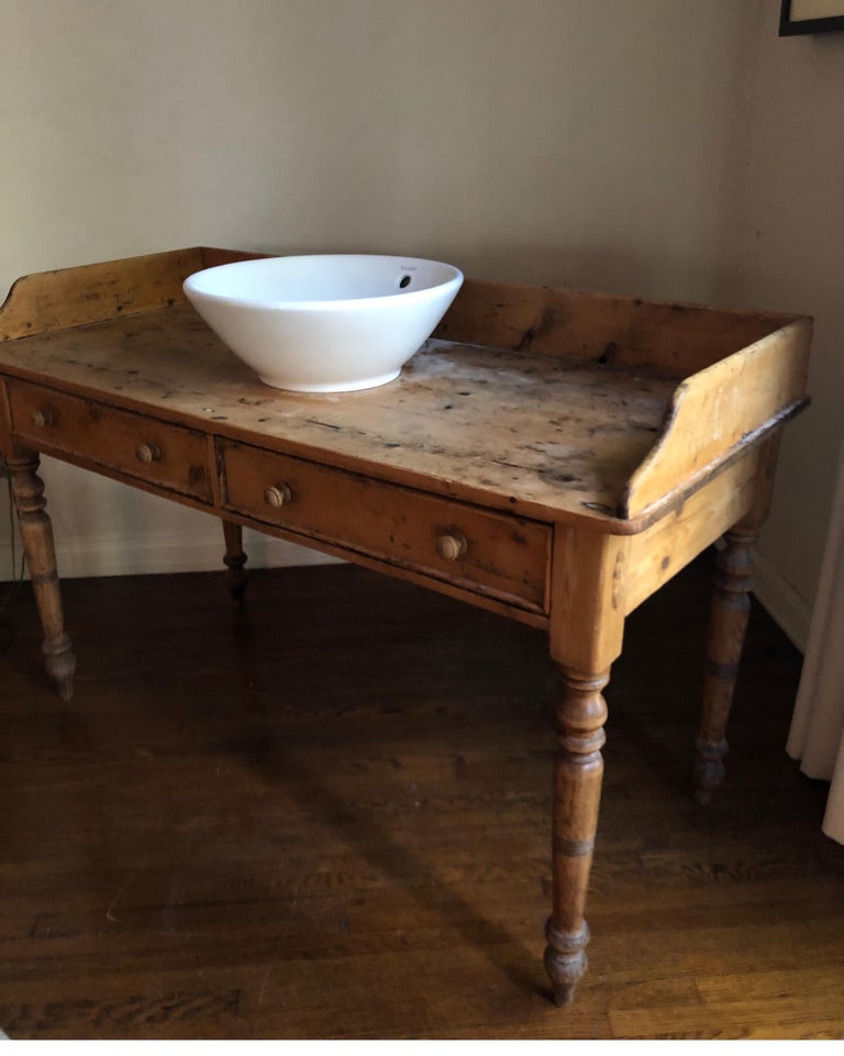 Antique Pine Washboard Vanity (Sink NOT included) at 1stDibs