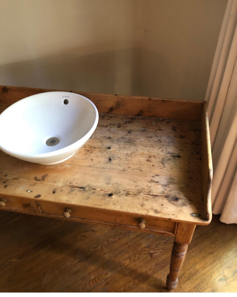 Antique Pine Washboard Vanity (Sink NOT included) at 1stDibs