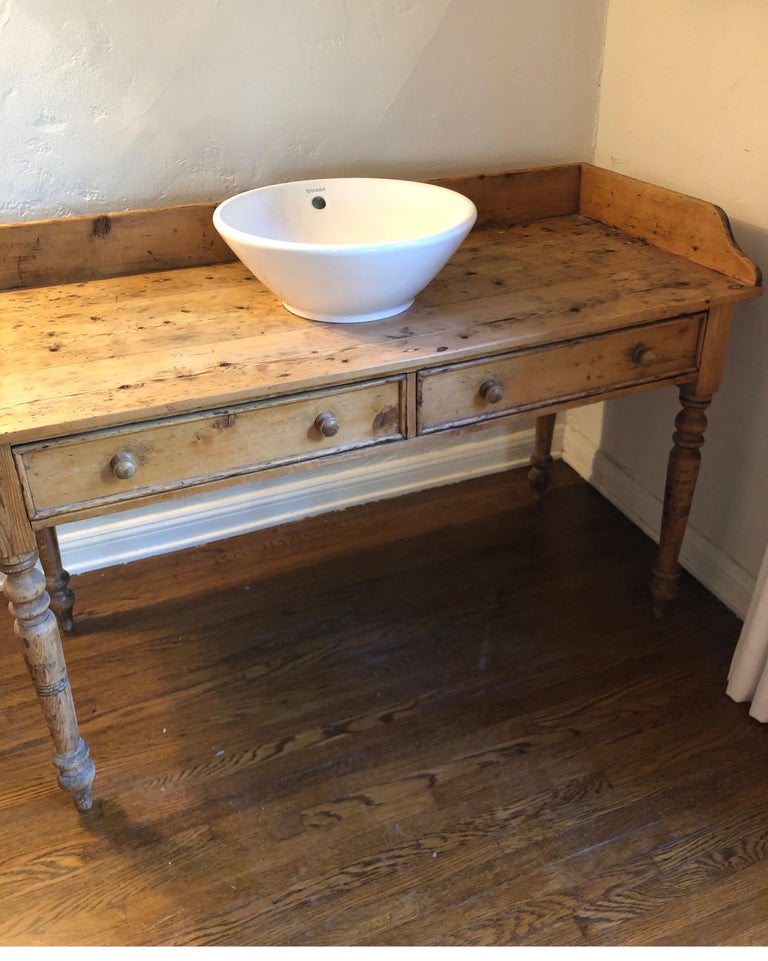 Antique Pine Washboard Vanity (Sink NOT included) at 1stDibs