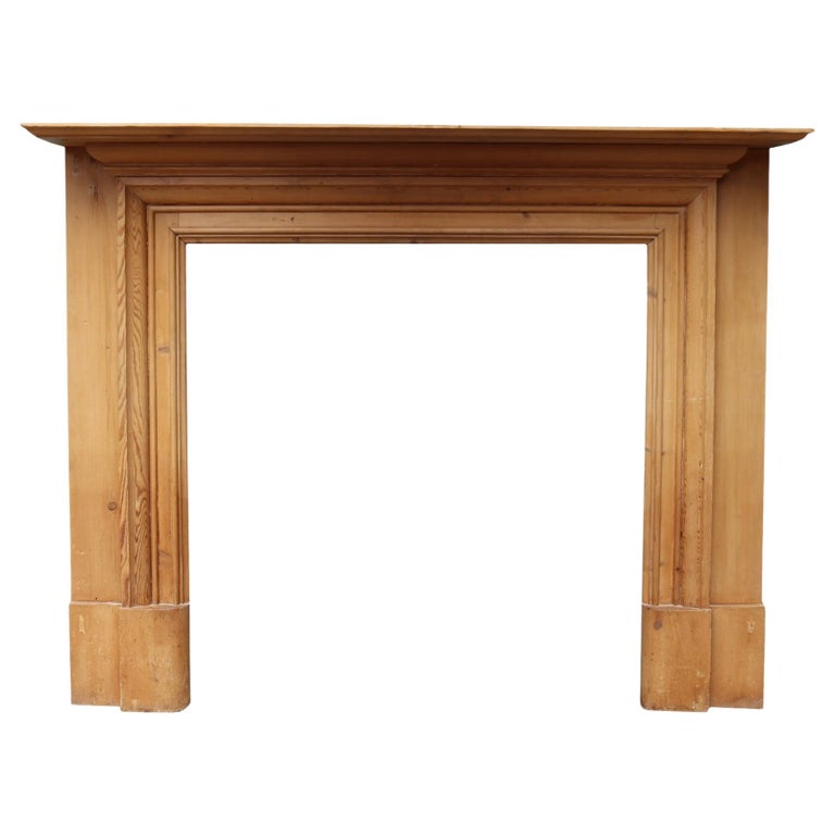 Antique Pine Wood Fire Mantel at 1stDibs