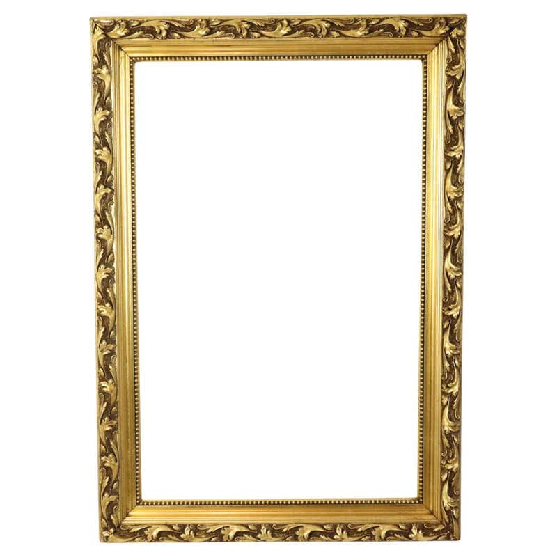 Classic Gold-Colored Wooden Baroque Rococo Style Frame 63x53cm For Sale ...