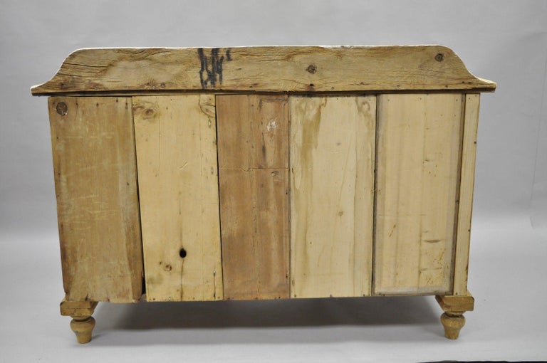 Antique Pinewood Distress Painted Sideboard Server Primitive Rustic ...