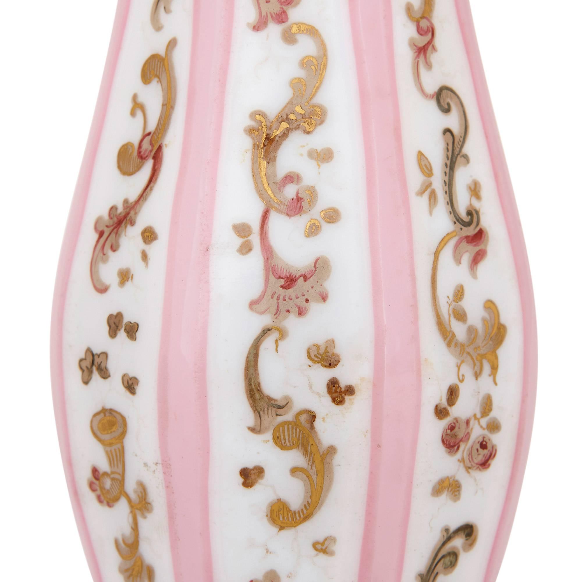 vintage pink glass vase