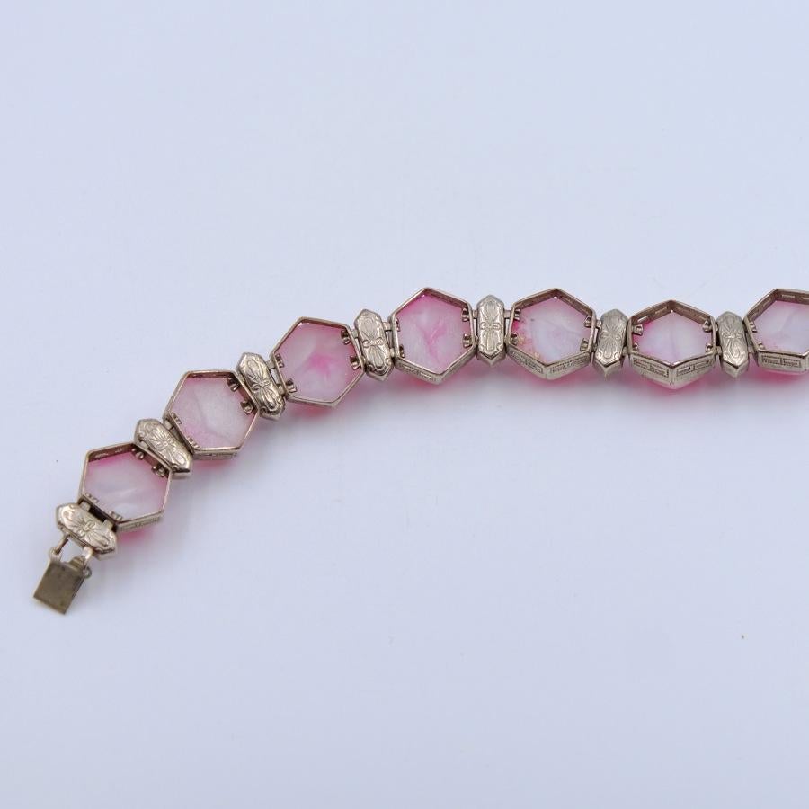 pink glass bracelet