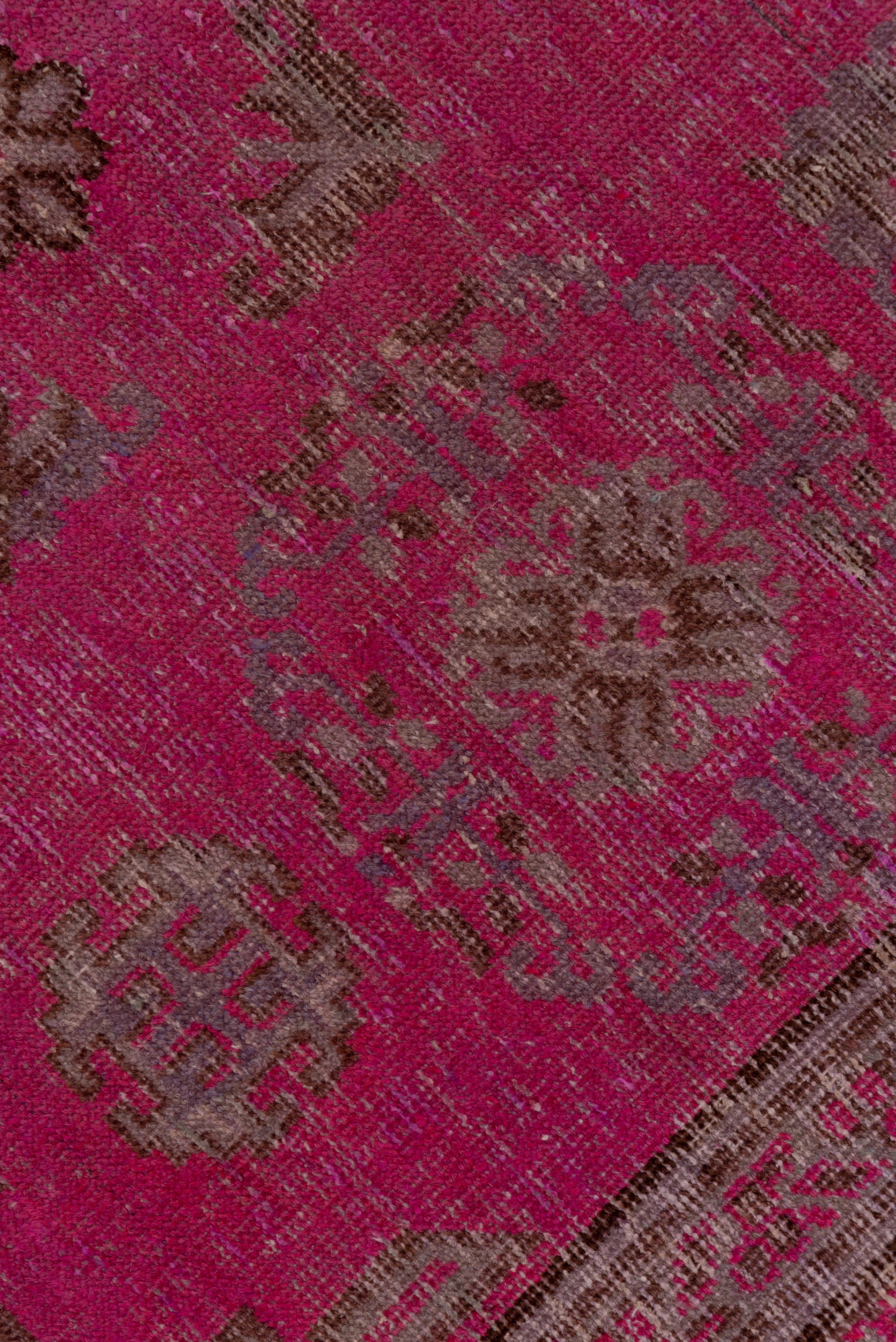 Early 20th Century Antique Pink Khotan Rug For Sale
