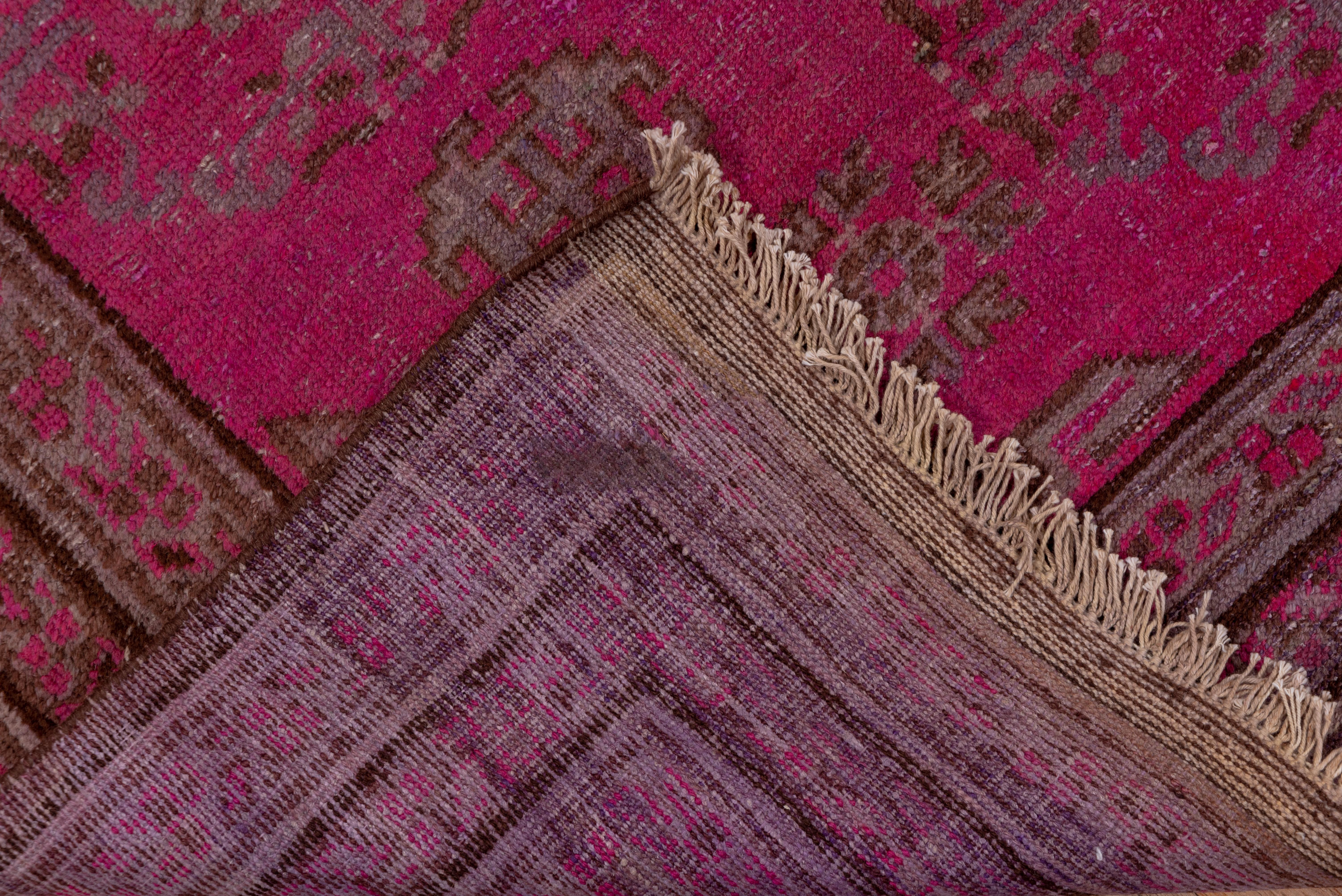 Wool Antique Pink Khotan Rug For Sale