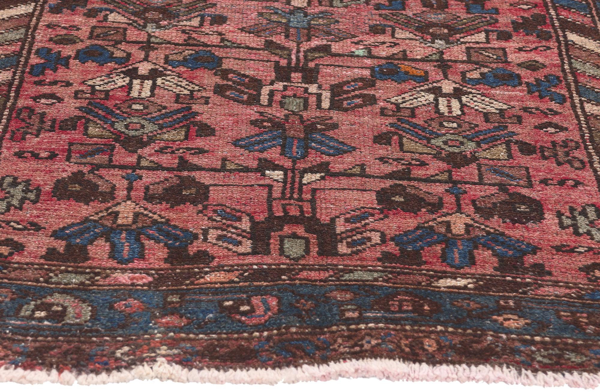 Antiker rosa persischer Hamadan-Teppich aus Persien (Persisch) im Angebot