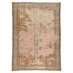 Antique Pink Persian Sultanabad Rug