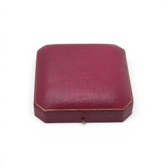 Antique Pink-Purple Leather Ring Box, Circa 1920s to 1940s