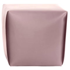 Pouf Bao ancien rose tonneau par Viola Tonucci