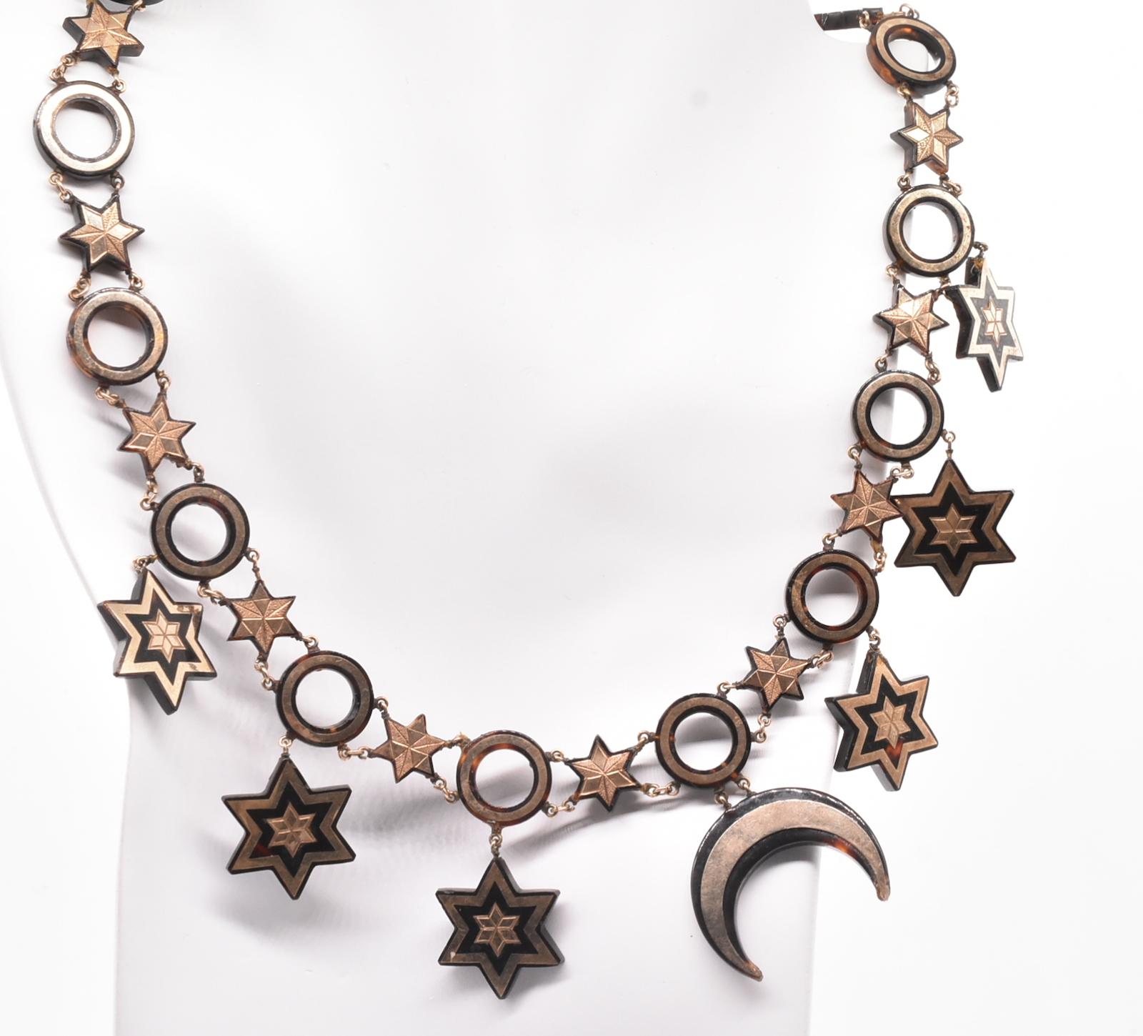antique star necklace