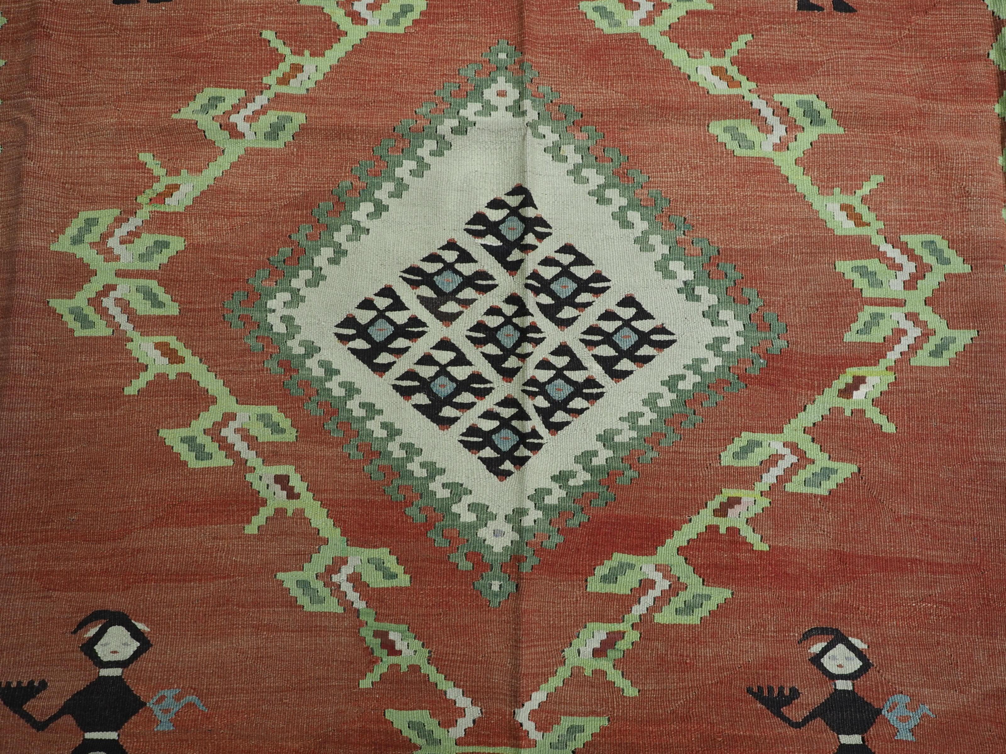 Antique Pirot / Sarkoy kilim of scarce design & outstanding colour, circa 1920. For Sale 2