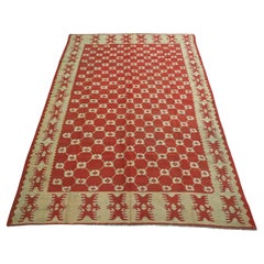 Antique Pirot / Sarkoy kilim of scarce lattice design, circa 1920.