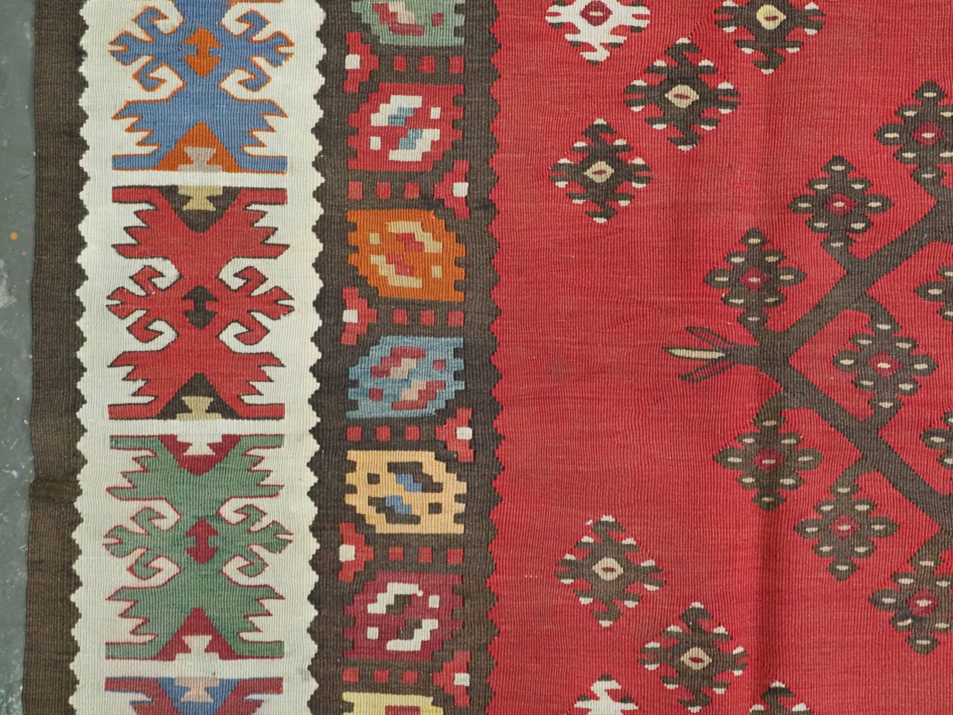 Antique Pirot / Sarkoy kilim of traditional design, circa 1920. For Sale 1