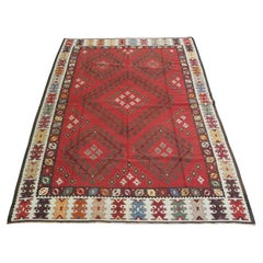 Antique Pirot / Sarkoy kilim of traditional design, circa 1920.