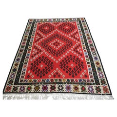 Antique Pirot / Sarkoy kilim of traditional design, circa 1920.