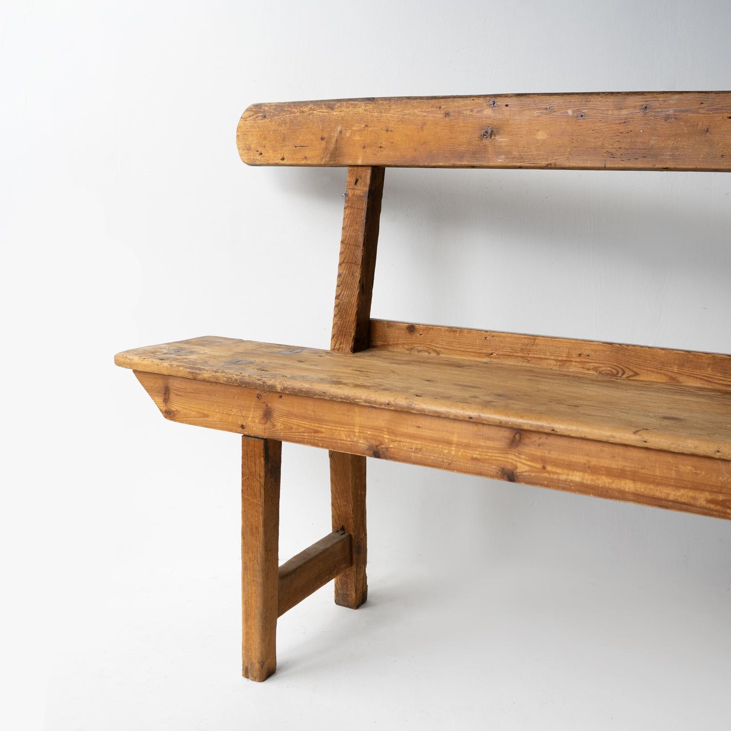 Ancien banc de moulin en pin et bois de textile, début du 20e siècle Bon état - En vente à Bristol, GB