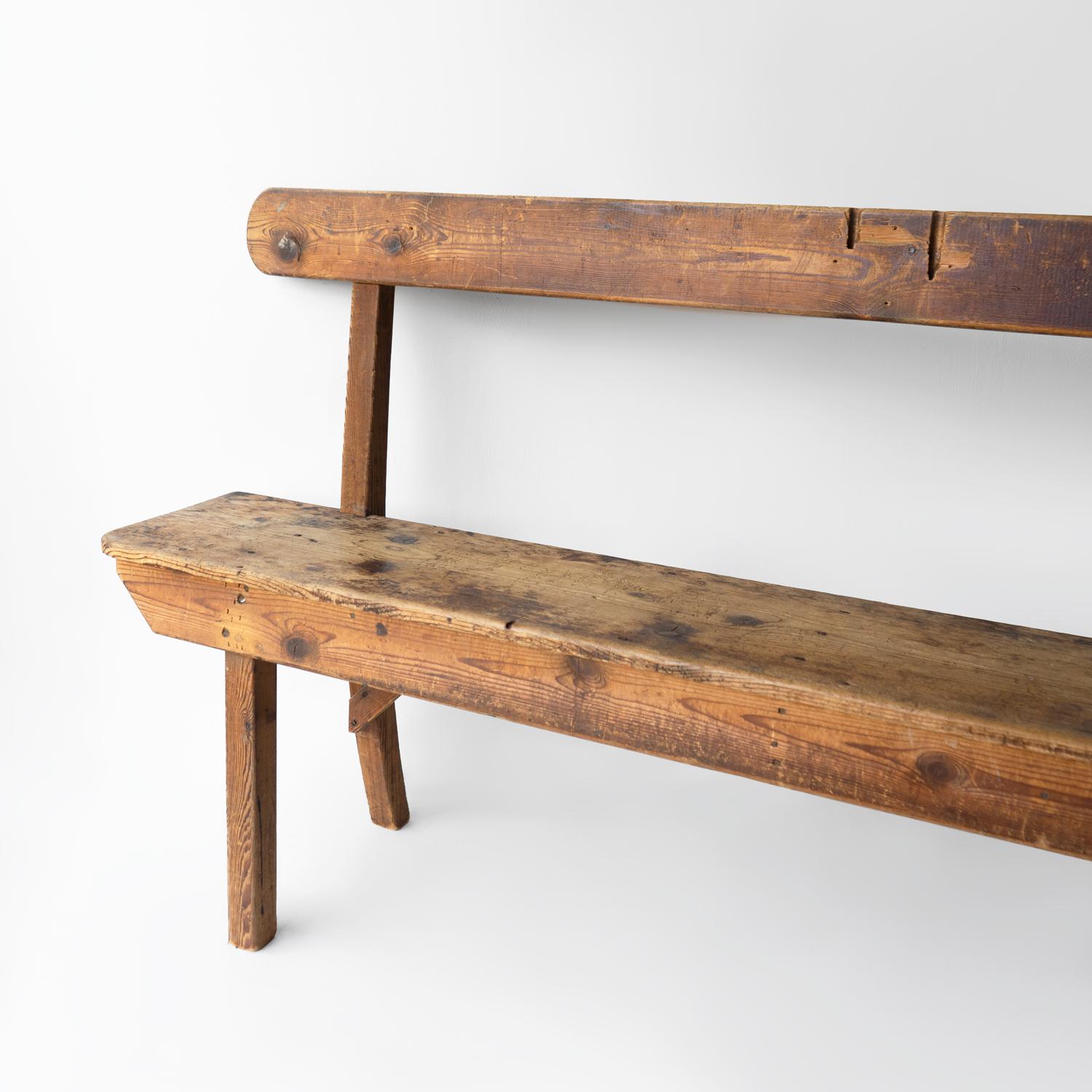 Ancien banc de moulin en pin et bois de textile, début du 20e siècle Bon état - En vente à Bristol, GB