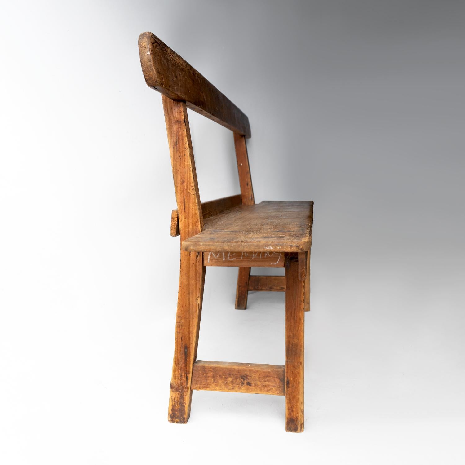20ième siècle Ancien banc de moulin en pin et bois de textile, début du 20e siècle en vente