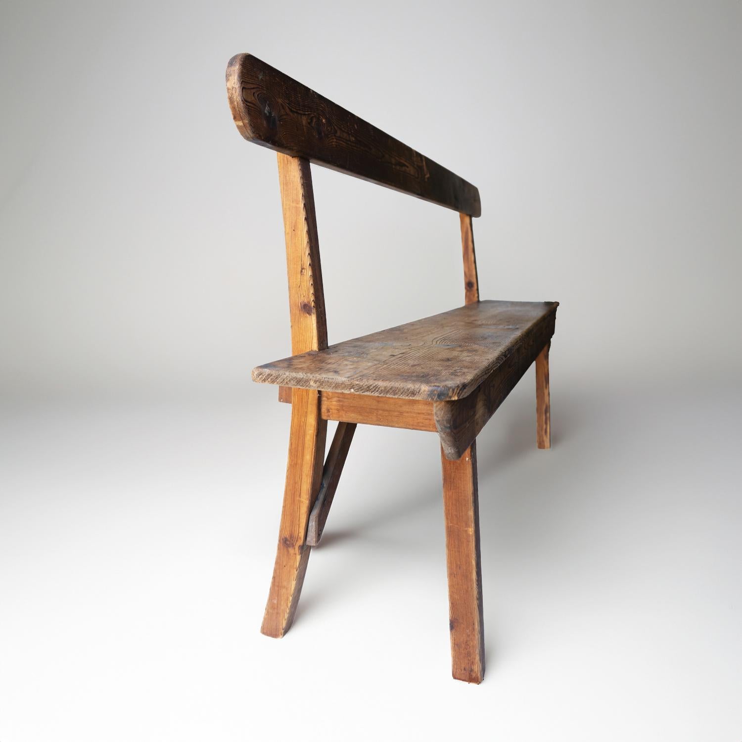 20ième siècle Ancien banc de moulin en pin et bois de textile, début du 20e siècle en vente