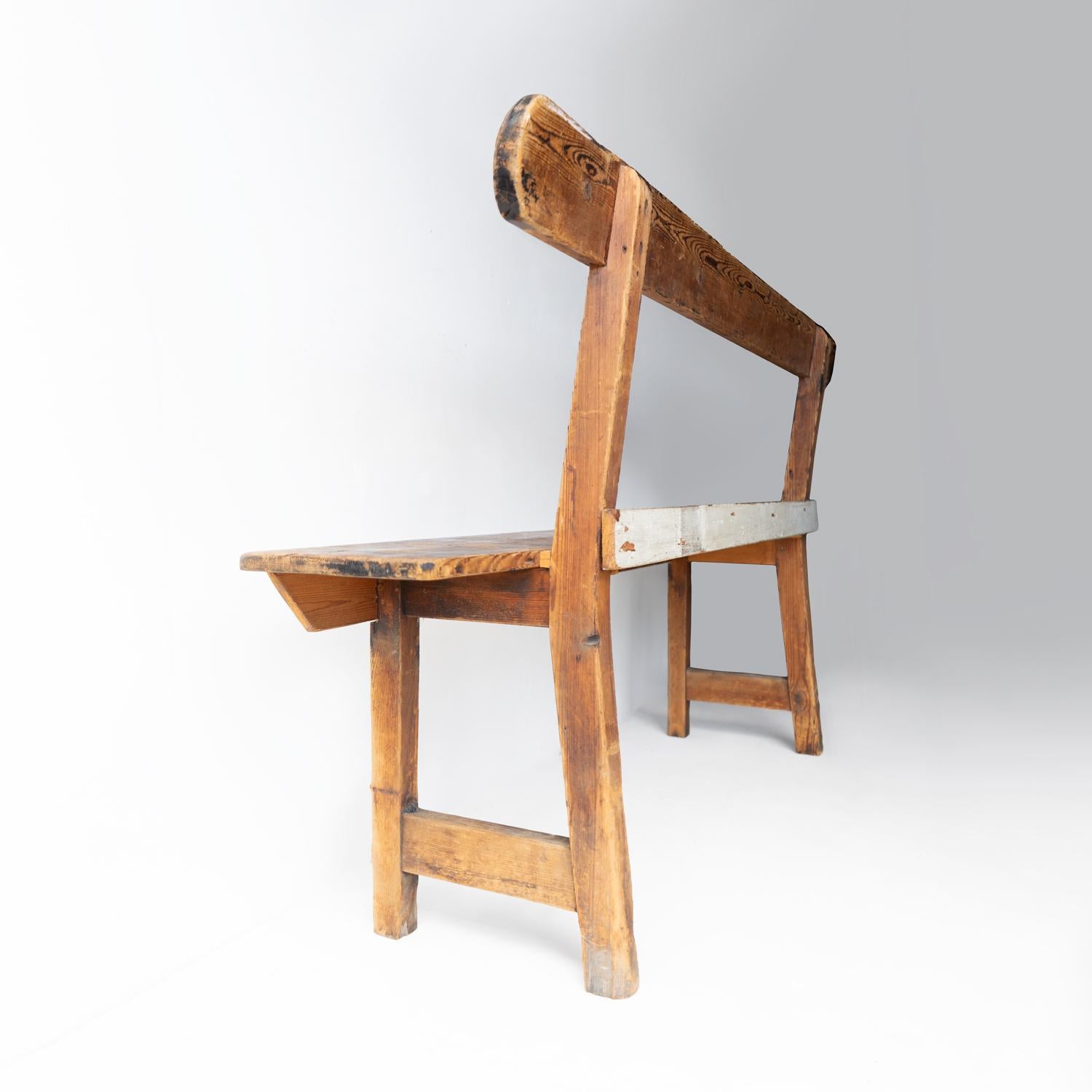 Ancien banc de moulin en pin et bois de textile, début du 20e siècle en vente 1