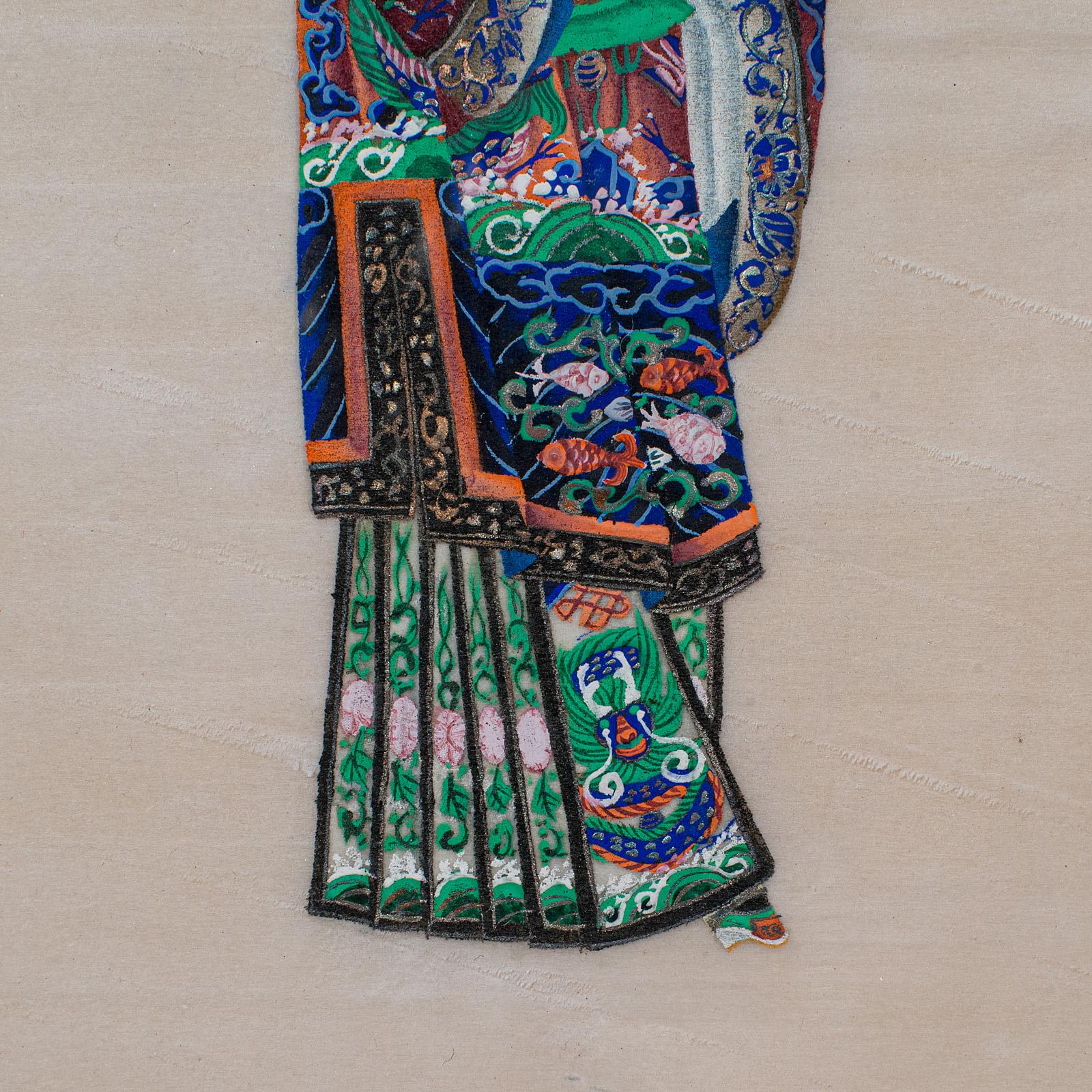 Antike Prägemalerei, Orientalische Kunst, Aquarell, Qing-Dynastie, Viktorianisch, 1850 im Angebot 1