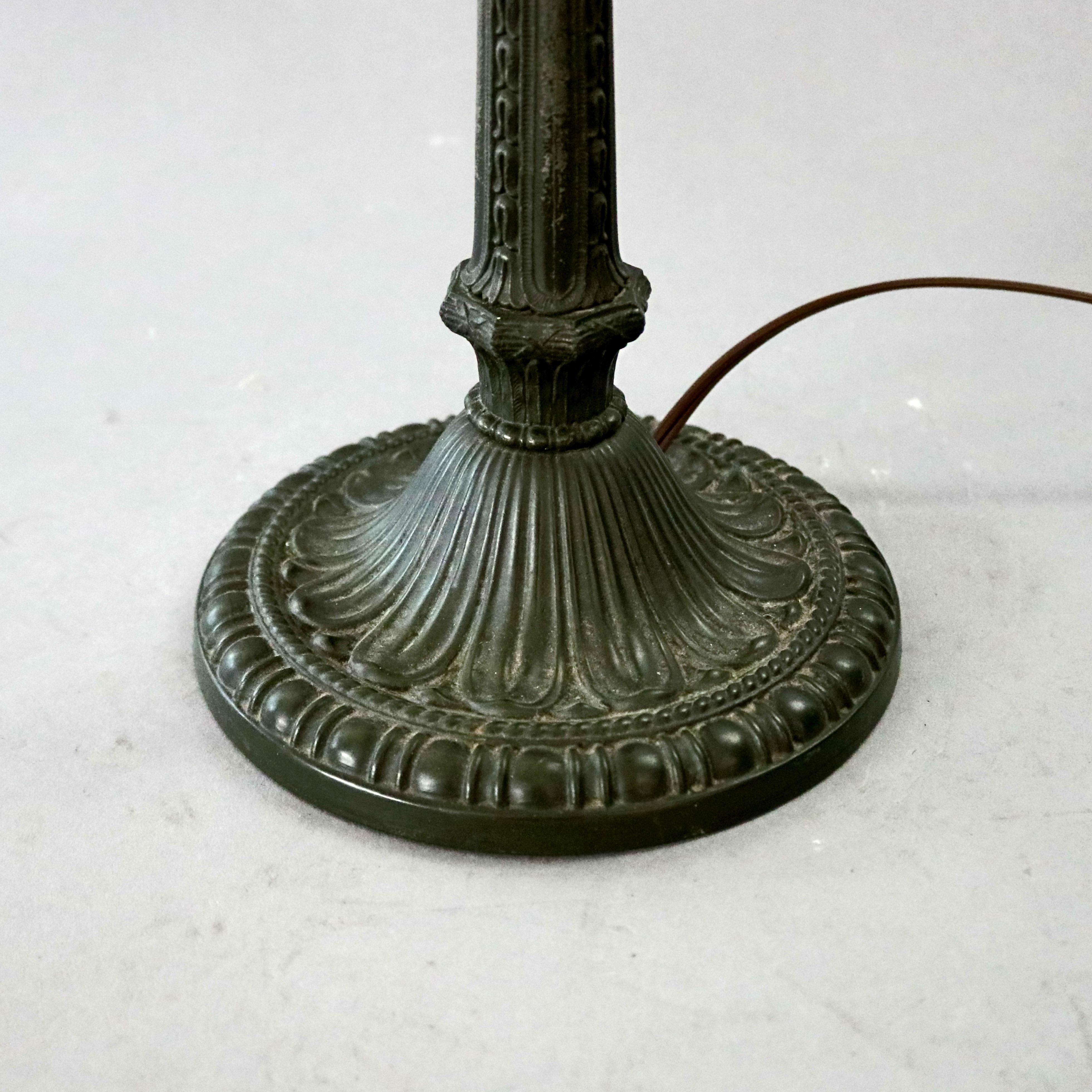 Arts and Crafts Pittsburgh School Reverse Painted Table Lamp by E. Miller & Co., circa 1920