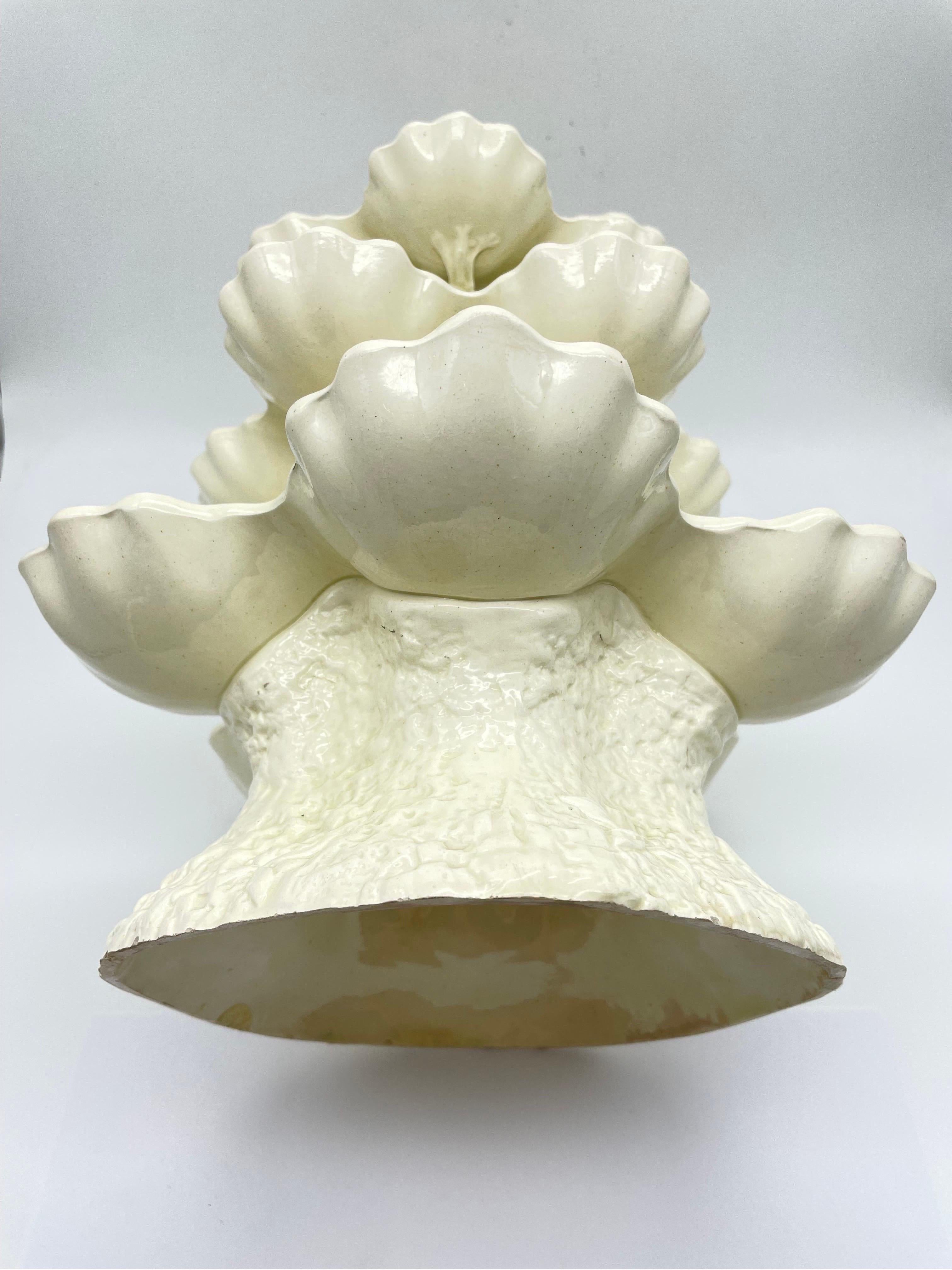 ANTIQUE PLAIN CREAMWARE POTTERY PLATT MENAGE CENTERPIECE ENGLISH CIRCA 1770, Eng 5
