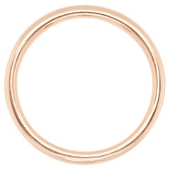 Antique Plain Hollow Bangle Bracelet in 15 Carat Rose Gold, London, 1920