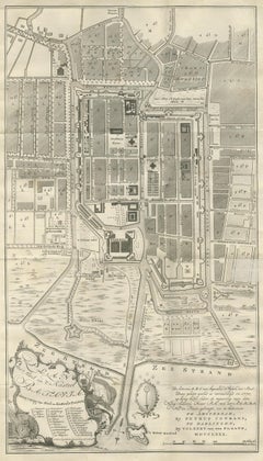 Antique Plan of Batavia by Van Krevelt, circa 1780