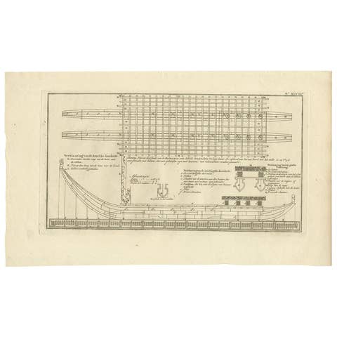 Antique Plan of Britannia 'Cross Section' by Cook, 1803