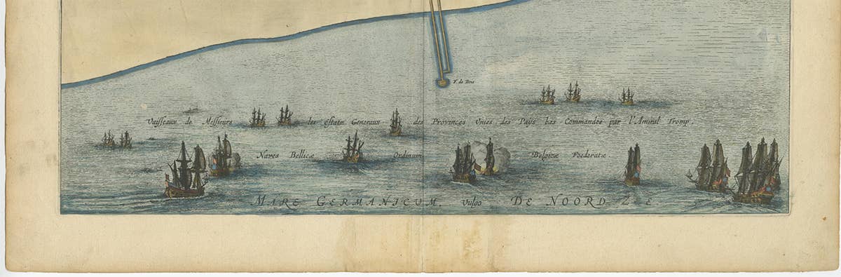 Antique Plan of Fort Mardyck Mardijk, France by S. Beaulieu, 1649