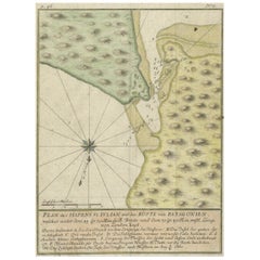 Antique Plan of Plan of St. Julian's Harbour on the Coast of Patagonia