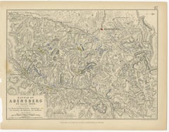 Antique Plan of the Battle of Abensberg in Germany