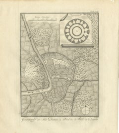 Antique Plan of the City of Damietta on the Nile, Niebuhr, 1776