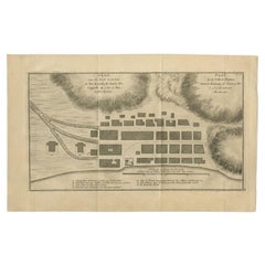 Antique Plan of the City of Paita in Peru, by Anson, 1749