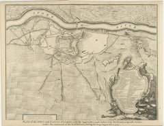 Antique Plan of the Fortifications of Lleida, Spain