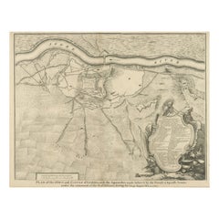Antique Plan of the Fortifications of Lleida, Spain