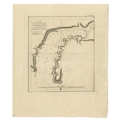 Antique Plan of the Harbour of Samganoodha by Cook, 1803