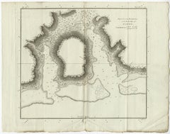Antique Plan of the Harbour of Taloo by Cook, c.1781
