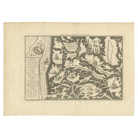 Antique Plan of the Kungur Ice Cave by Bellin, '1768'