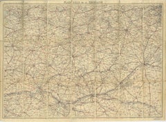 Antique Plan Vélo de la Touraine Cycling Map, Edward Stanford, 1902