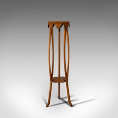 Antique Plant Stand, English, Oak, Jardinière, Liberty-Esque, Arts & Crafts
